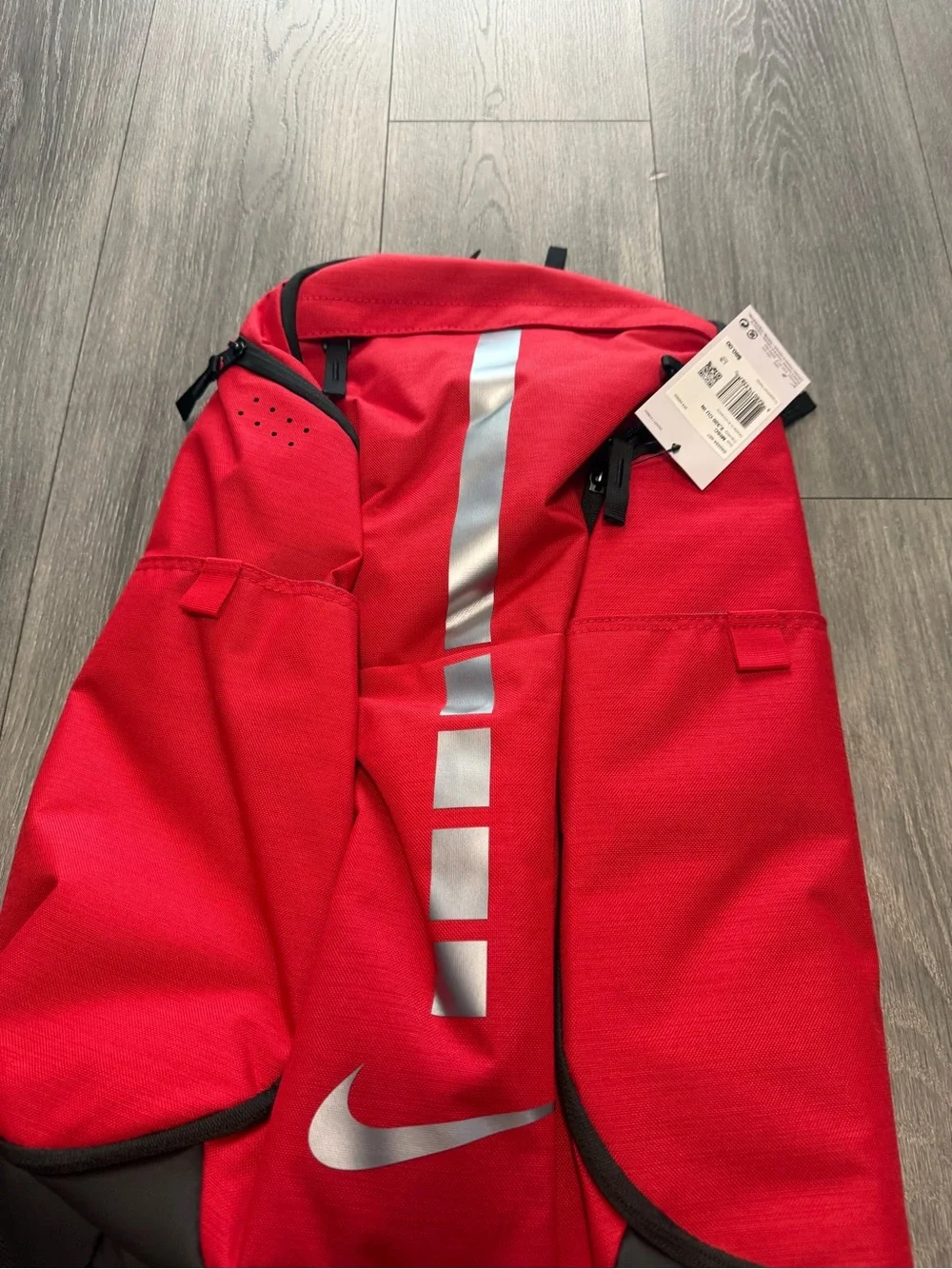 Nike Hoops Elite Pro Backpack Game Red Black Silver Basketball BA5554-657 38L